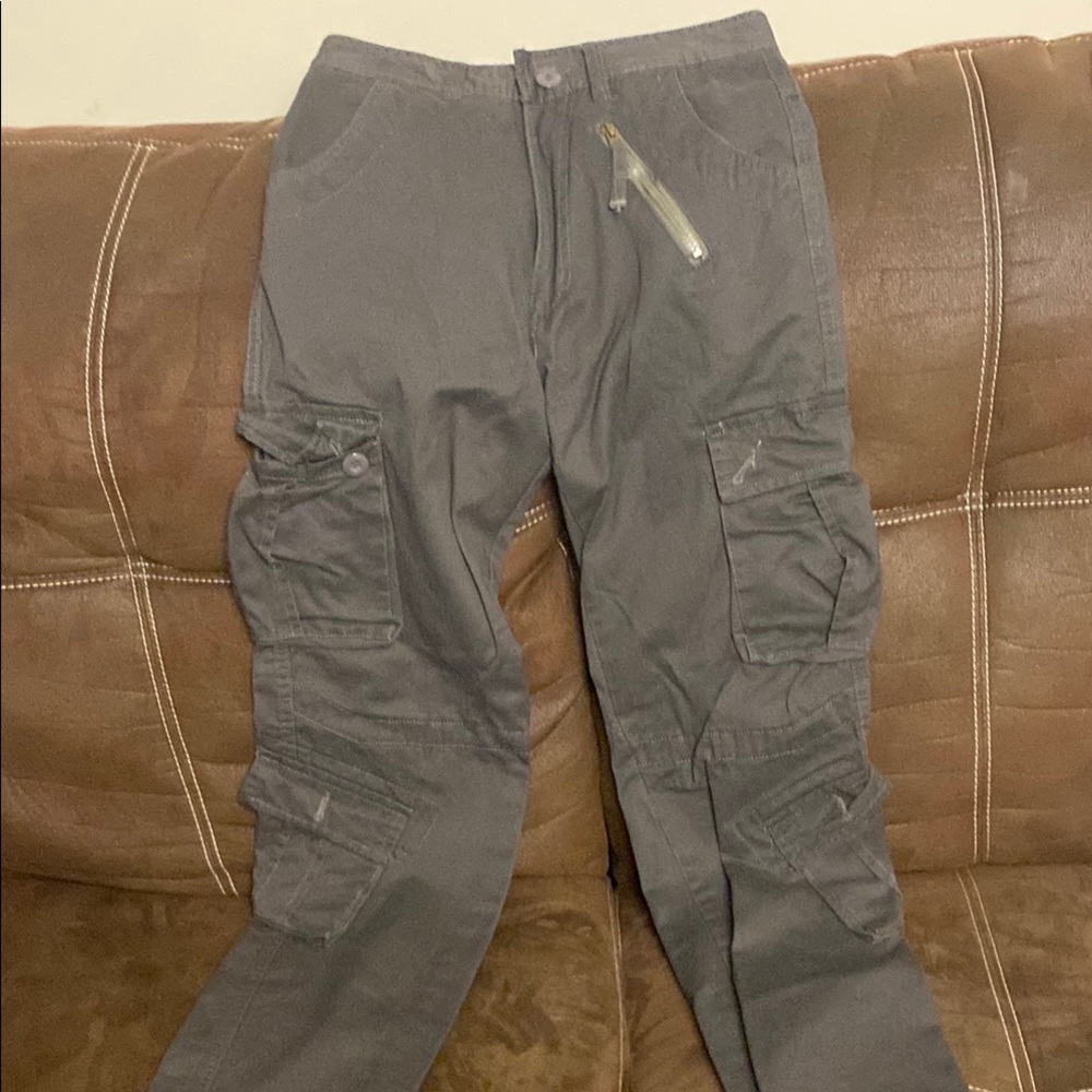 Men's Gray Cargo Pants unisex size 29